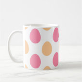 Mug Pink Peach Pastel Easter Eggs Pattern (Gauche)