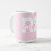 Mug Pink Personnalisé RN (Devant gauche)