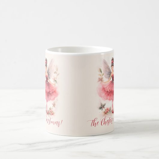 Mug Pink Plum Fairy Script de Noël Musique (Centre)