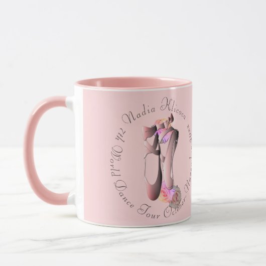 Mug Pink plus petite Ballerina Toe Chaussure Troupe de (Gauche)