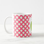 Mug Pink Polka Dot Green Apple Enseignant (Gauche)