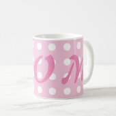 Mug Pink Polka Dot Maman (Devant droit)