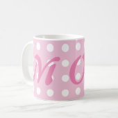 Mug Pink Polka Dot Maman (Devant gauche)