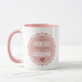 Mug Pink Pregnancy Announcement New Grandma  (Gauche)