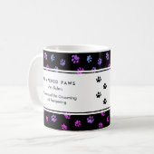 Mug Pink Purple Blue Empreintes de pattes Professionne (Devant gauche)
