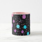 Mug Pink Purple Blue Polka Dots pattern Design (Centre)