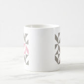 Mug Pink Raspberry and Silver Geometric ZigZag (Centre)