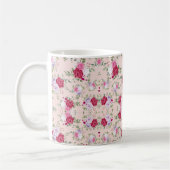 Mug Pink red flowers (Gauche)