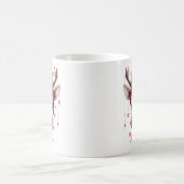 Mug Pink Reindeer Boug pour enfants personnalisés (Centre)