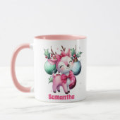 Mug Pink Reindeer Noël Enfants Chocolat chaud (Gauche)