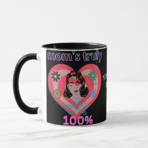 Mug Pink Retro Coeur maman maman maman maman maman mam