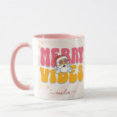 Mug Pink Retro les années 70 Thème Merveilleuse Vibes  (Gauche)
