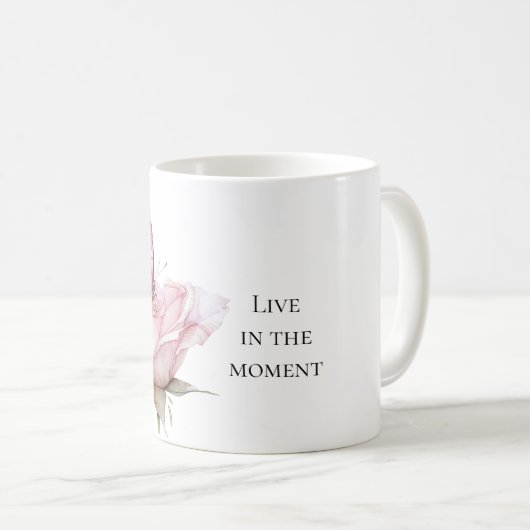 Mug Pink Rose Butterfly (Devant droit)