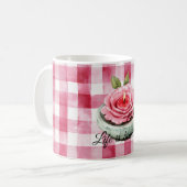 Mug  Pink Rose Candle Plaid  (Devant gauche)