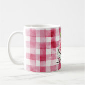 Mug Pink Rose Candle Plaid (Gauche)