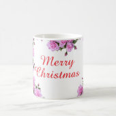 Mug Pink Rose Heart Floral Decorative Pillow (Centre)