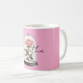 Mug Pink Rose in Glass (Devant droit)