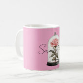 Mug Pink Rose in Glass (Devant gauche)