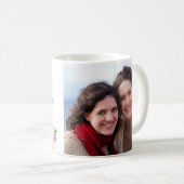 Mug Pink Rose Sentiment Chère maman Custom Photo Cadea (Devant droit)