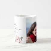 Mug Pink Rose Sentiment Chère maman Custom Photo Cadea (Centre)