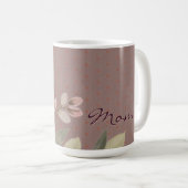 Mug Pink Rose With Typography (Devant droit)