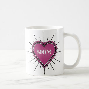 Mug Pink Ruban Edge Coeur Maman Tattoo
