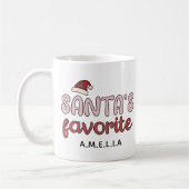 Mug Pink Santas Favorite Personnalisé (Gauche)