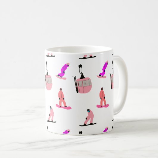 Mug Pink Snowboard (Devant droit)