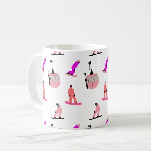 Mug Pink Snowboard (Devant gauche)
