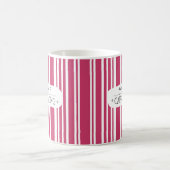 Mug Pink Striped<Name>Est Actuellement Caffeinant (Centre)