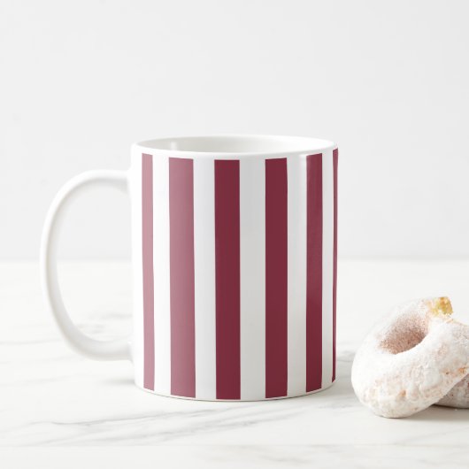 Mug Pink Stripes (Avec donut)