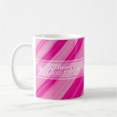 Mug Pink Sucre de canne Stripes Snowflakes Ajouter un (Gauche)