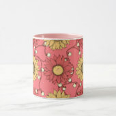 Mug Pink Sunflowers Christmas (Centre)