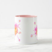 Mug Pink Super Mom Flower Comic Bubble Mother`Jour (Centre)
