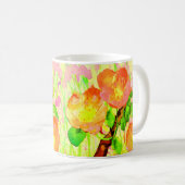 Mug Pink Sweet Briar Flowers Leaves Branch (Devant droit)