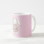 Mug Pink Sweet Cute Bunny Pink Sweater Heart (Devant droit)