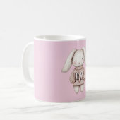 Mug Pink Sweet Cute Bunny Pink Sweater Heart (Devant gauche)