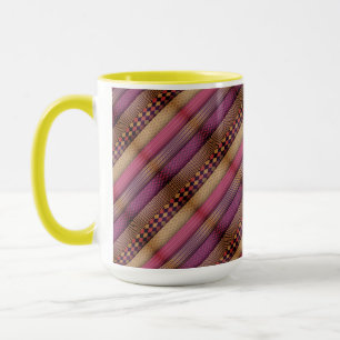 Mug Pink Tribal Stripes Motif géométrique Bold Ethique