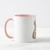 Mug Pink Tulips Bunny Rabbit Easter Eggs Basket (Gauche)