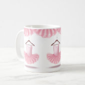 Mug Pink Tutu mignon Ballerina Nom de la fille (Devant gauche)