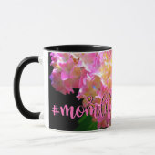 Mug Pink violet orange hydrangeas #momlife (Gauche)