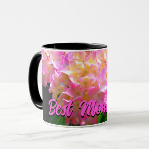Mug Pink violet orange hydrangée comme fête des mères
