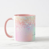 Mug Pink violet parties scintillant poussière holograp (Gauche)