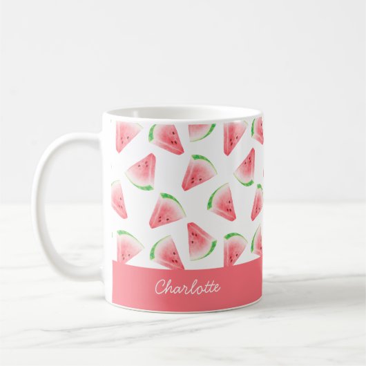 Mug Pink Watermelon Personalized (Gauche)