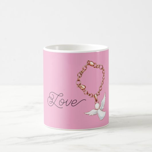 Mug Pink White Love Angel (Centre)
