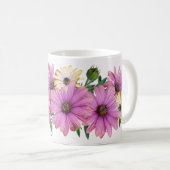 Mug Pink Yellow Floral Rustic Elegant Wedding (Devant droit)