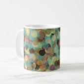 Mug pink yellow green and blue circle pattern abstract (Devant gauche)
