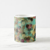 Mug pink yellow green and blue circle pattern abstract (Centre)