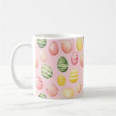 Mug Pink Yellow Green Easter Eggs (Gauche)