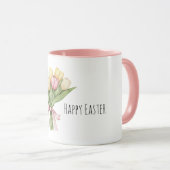 Mug Pink Yellow Tulip Flowers Easter (Devant droit)